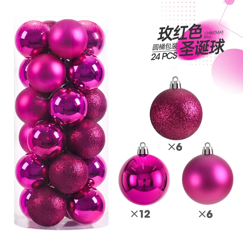 1Box 3/4cm Christmas Balls Christmas Tree Ornaments Xmas Hanging Tree Pendants