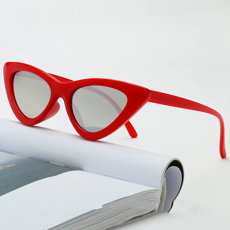 Fashion Cat Eye Sunglasses Women Brand Designer Ocean Colorful Shades UV400 Mirror Sun Glasses Female Punk Eyewear