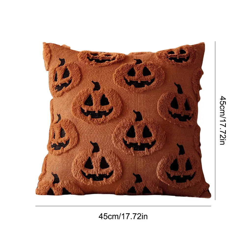 45*45cm Ghost Pumpkin Cushion Cover Halloween Throw Pillow Cover Pumpkin