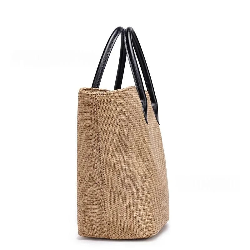 Casual Handmade Straw Woven Tote Bag New Women's Daily Versatile Handbag Large Capacity