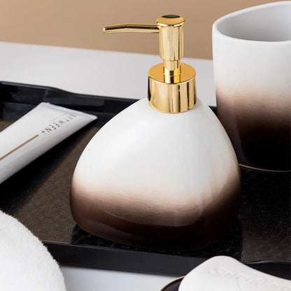 Gradient Gray Ceramic Bathroom Suit