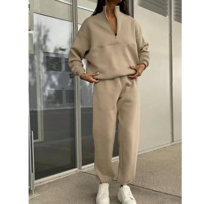 Casual Two Piece Set Woman New Sweatshirt and Pants Suit for Female Streetwear  Autumn and Winter