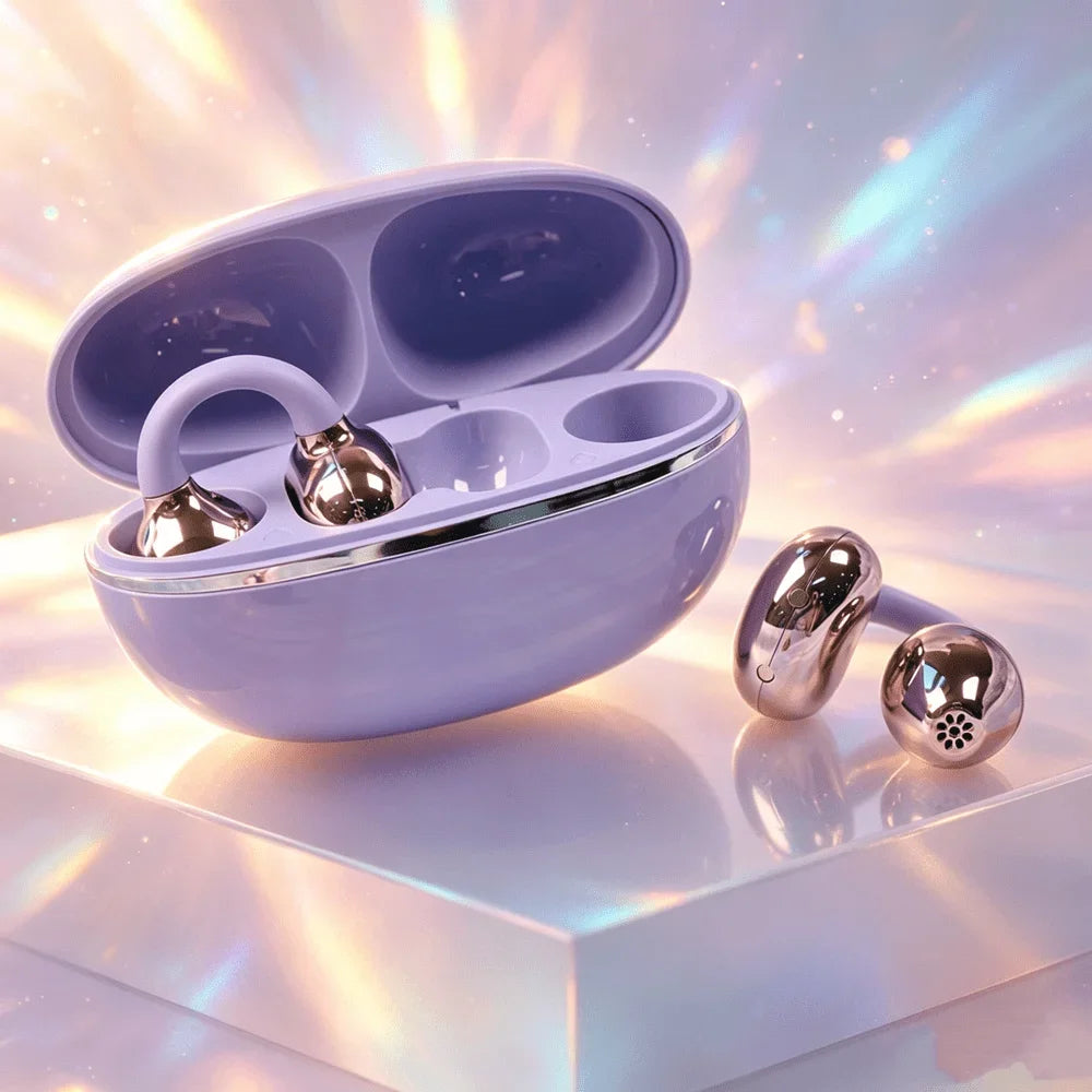 Original Ear-Clip Surround Bluetooth Headphones Bone Conduction Earphone Wireless Earbuds Stereo Bass Sports Headset with Mic