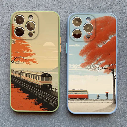 Autumn Maple Leaf Scenery Fall Phone Case For IPhone 15 14 Pro Max Plus 16 Pro Max Case IPhone 13 11 12 Pro Max XR XS X Covers