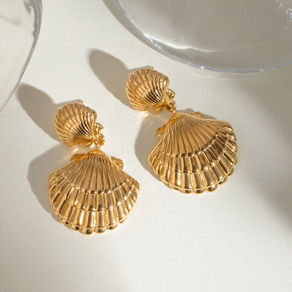 Stainless Waterproof Shell Collection Earrings