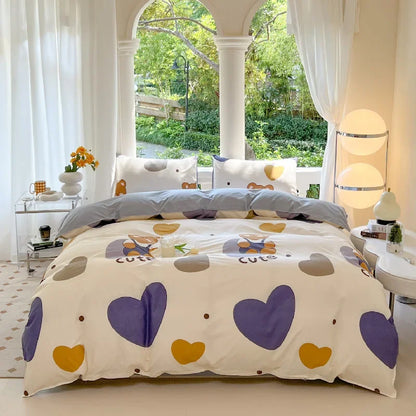 Set Floral Duvet Cover Pillowcase Bedding
