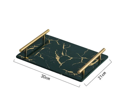 Ceramic Toiletries Bathroom Set Marble Porcelain