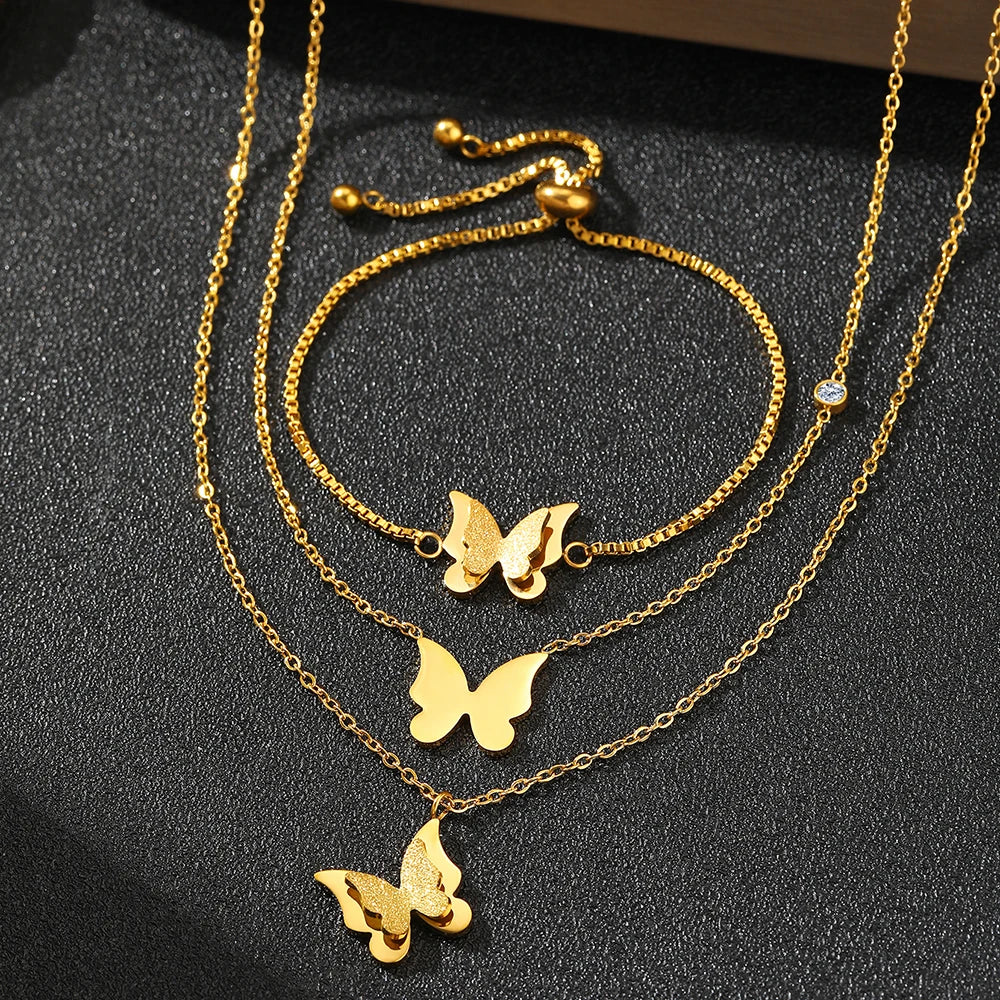 Set For Women Jewelry Butterfly Design