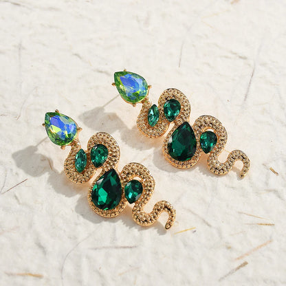 Snake Crystal Earrings For Women