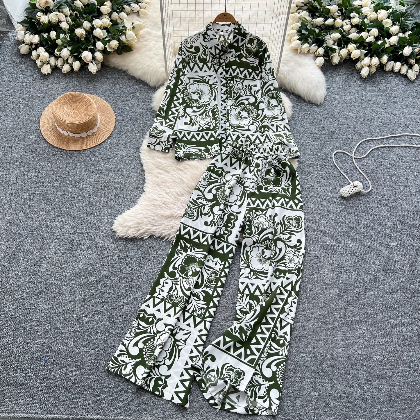 Elegant Women's Floral Two Piece