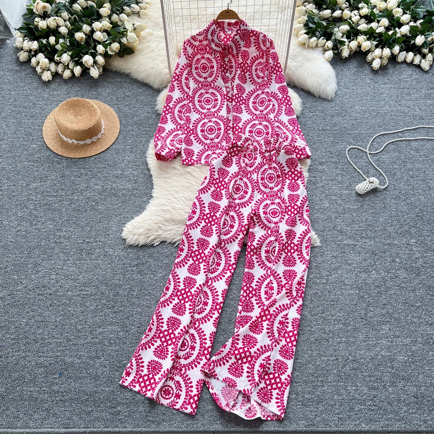 Elegant Women's Floral Two Piece