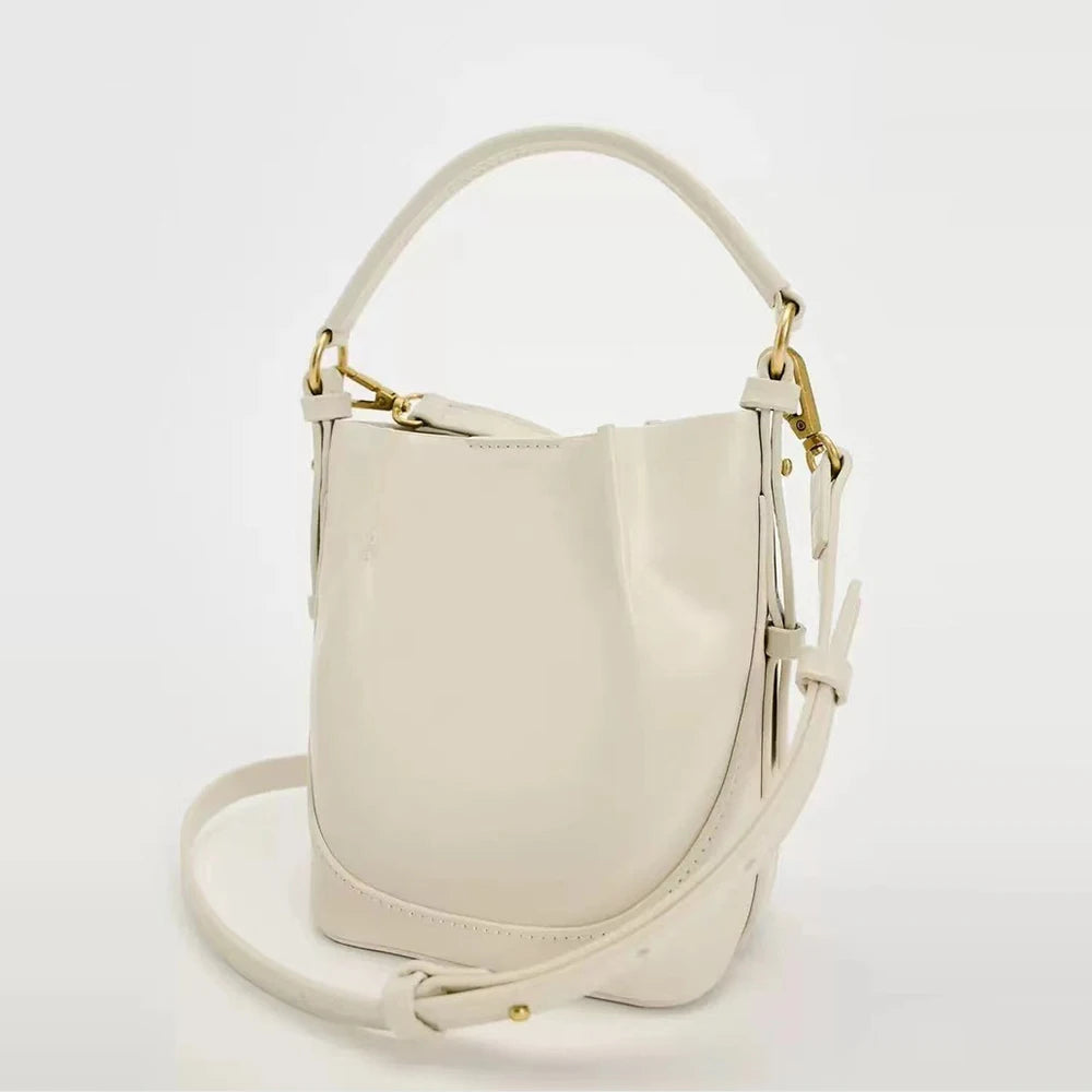 Fashion Wide Strap Bucket Bag High Quality Shoulder Bag for Women