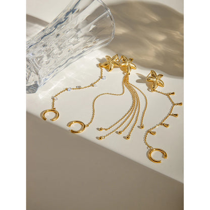 Gold Plated Stainless SteelStarfish earrings