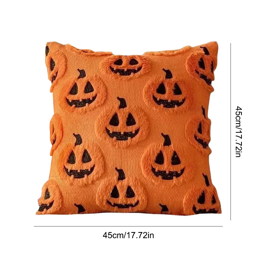 45*45cm Ghost Pumpkin Cushion Cover Halloween Throw Pillow Cover Pumpkin