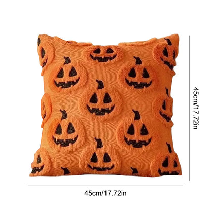 45*45cm Ghost Pumpkin Cushion Cover Halloween Throw Pillow Cover Pumpkin