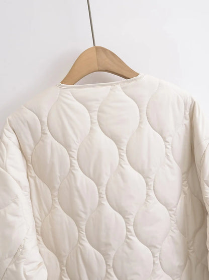 Elegant Casual and versatile neck bow Tie cotton Jacket For Women