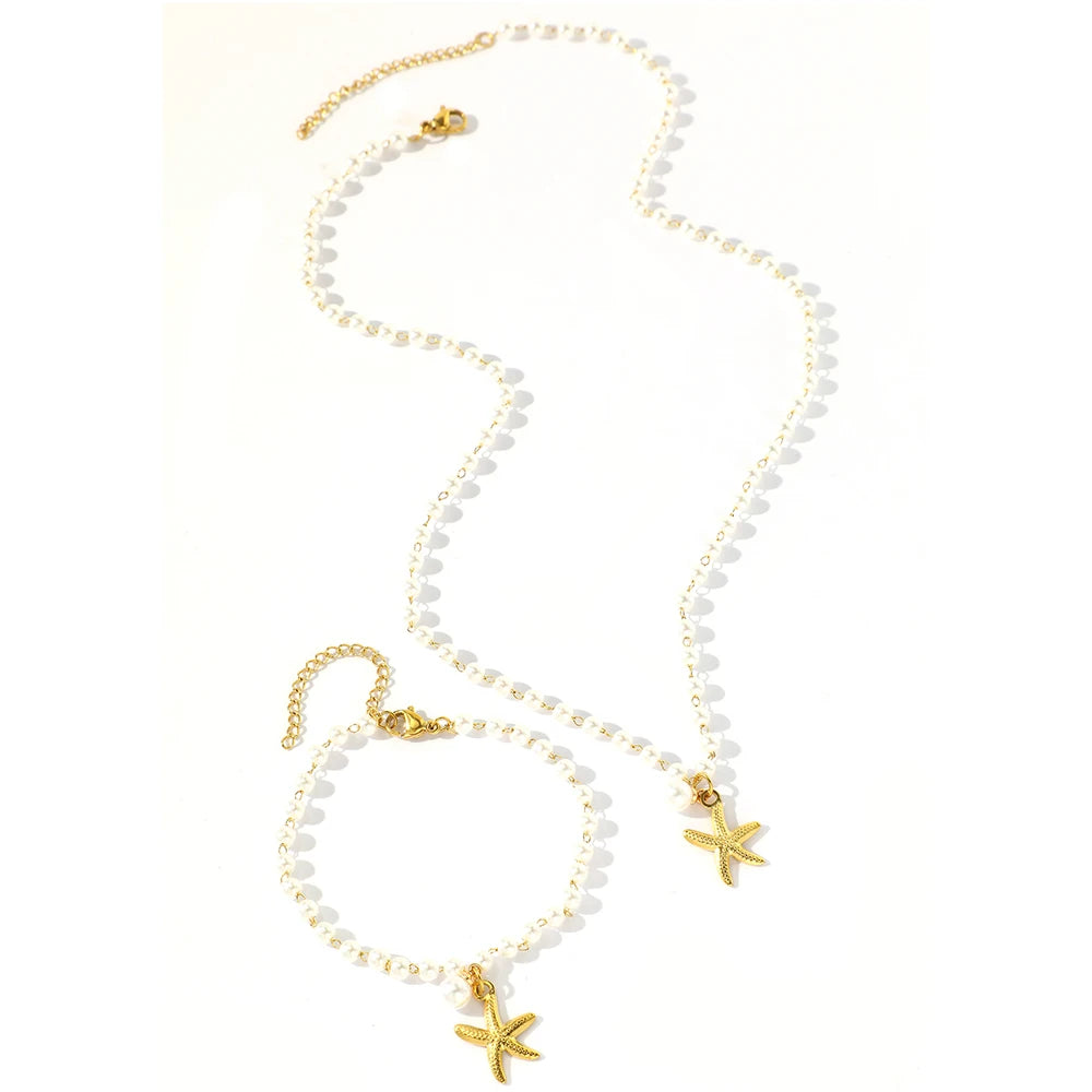 Set Jewelry Stainless Starfish For Women