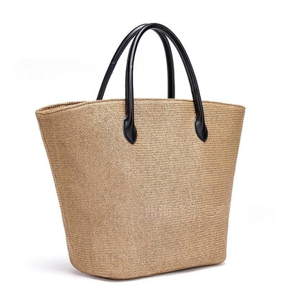 Casual Handmade Straw Woven Tote Bag New Women's Daily Versatile Handbag Large Capacity