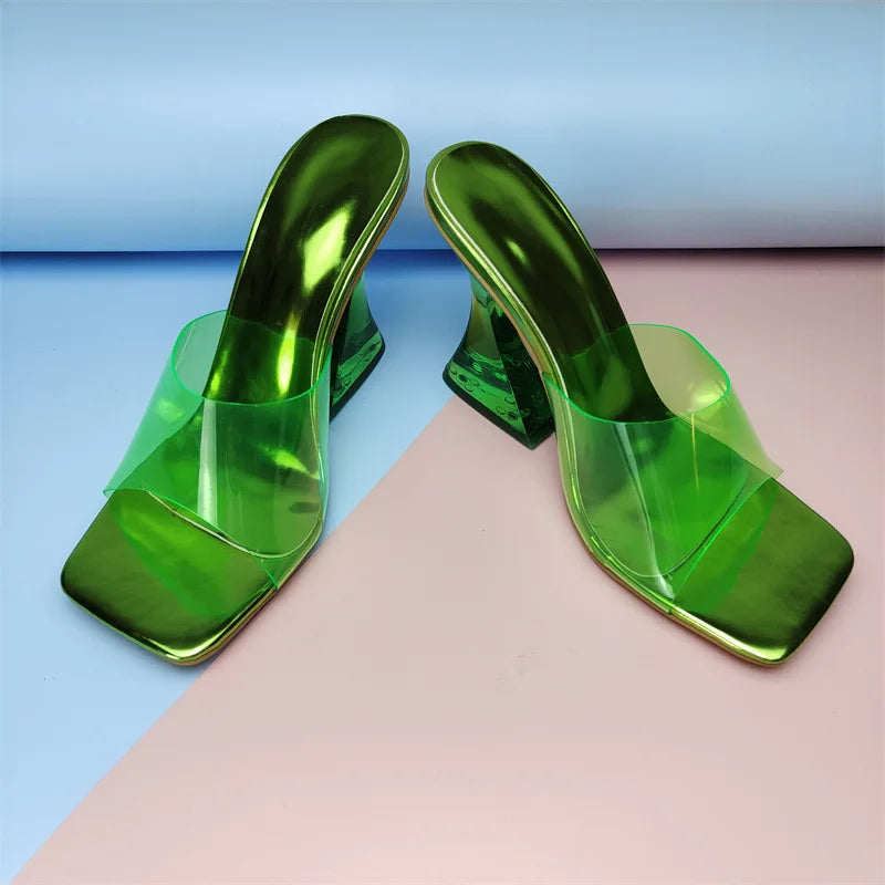 Transparent Sandals Women Crystal Designer