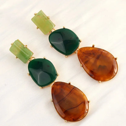 Long Drop Statement Dangle Post Earrings For Women Multi Color Fashion