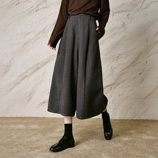 Women High Waist Wide Leg Casual Pants