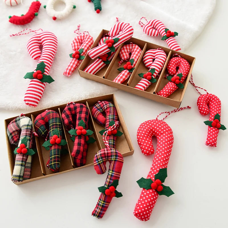 Christmas red berries walking stick decoration