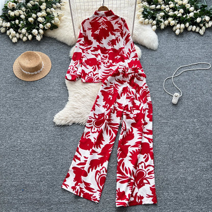 Elegant Women's Floral Two Piece