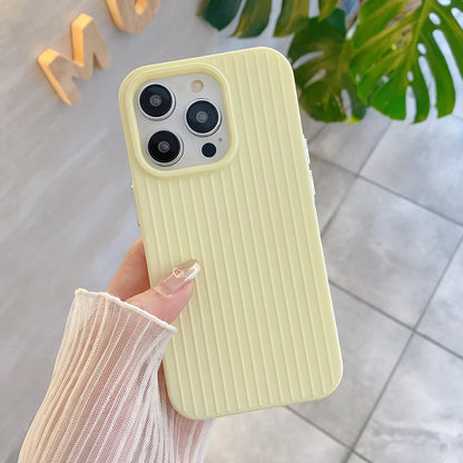 Candy Color Fashion Stripe Soft Silicone Case For iPhone 16 15 14 13 12 11 Pro Max 16 Plus