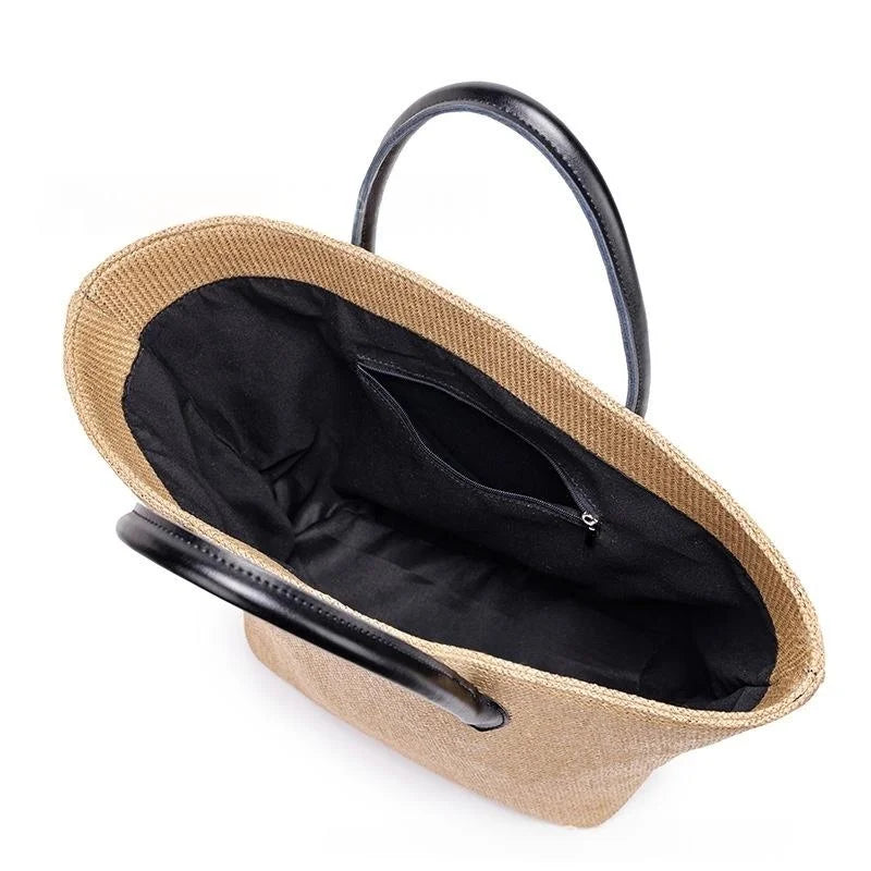 Casual Handmade Straw Woven Tote Bag New Women's Daily Versatile Handbag Large Capacity