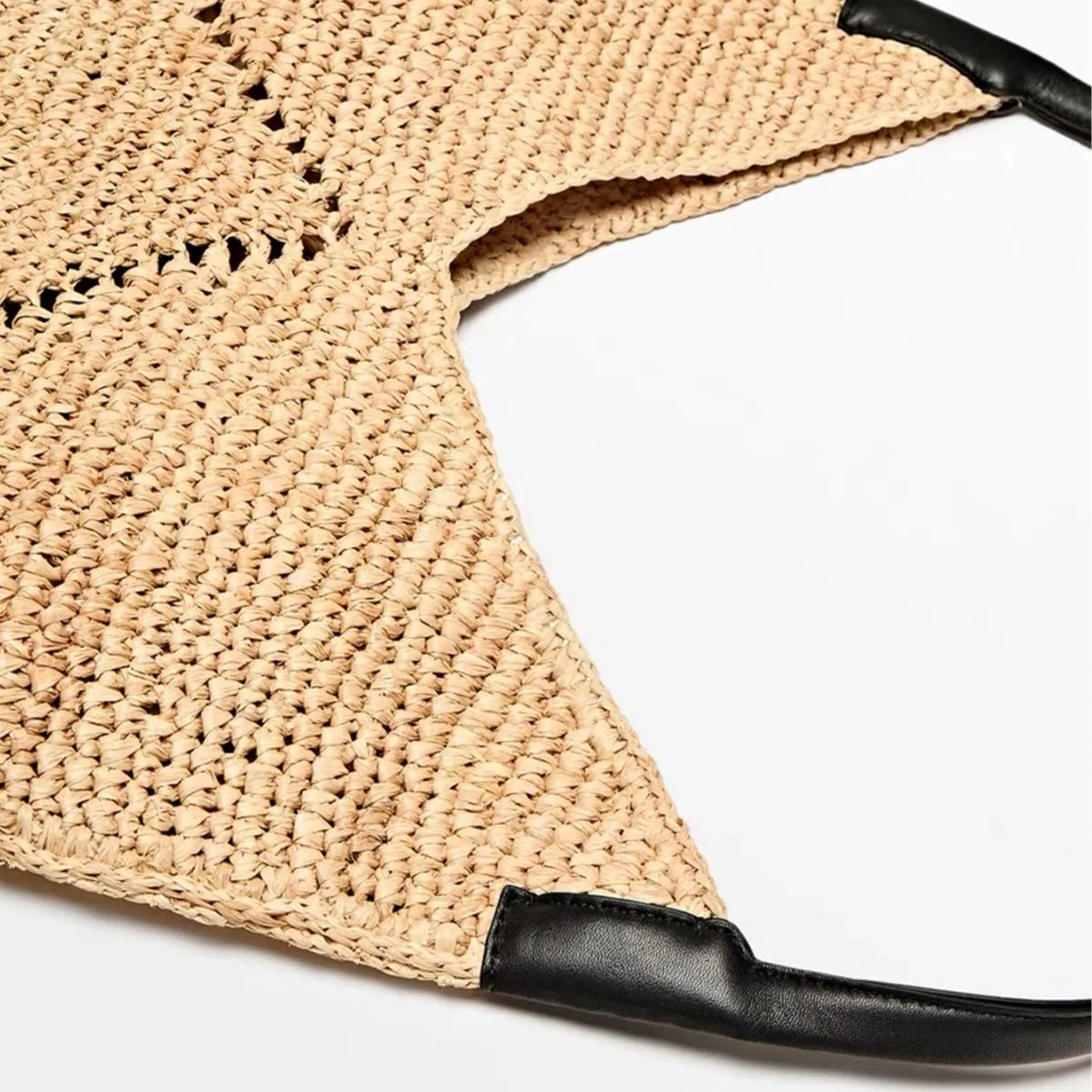 large Raffia straw shoulder bag women handmade oversized