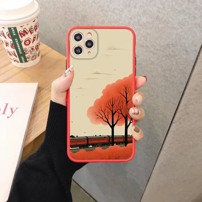 Autumn Maple Leaf Scenery Fall Phone Case For IPhone 15 14 Pro Max Plus 16 Pro Max Case IPhone 13 11 12 Pro Max XR XS X Covers
