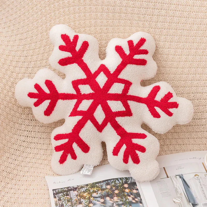 Candy Wreath Snowflake Cushion Plush Pillow