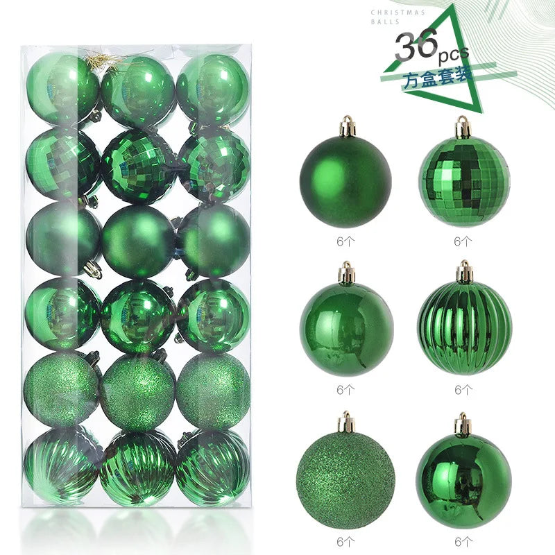 1Box 3/4cm Christmas Balls Christmas Tree Ornaments Xmas Hanging Tree Pendants