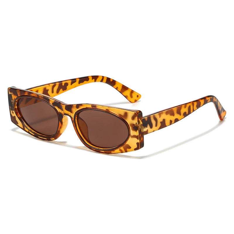 Small Fashion Square Sunglasses Women Brand Designer Leopard Blue Shades UV400 Sun Glasses Female Trending Men Eyewear