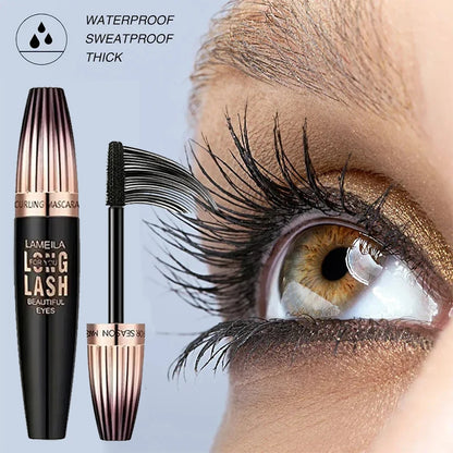 Mascara pour cils 4D Waterproof, crypté, longue durée, épais, recourbé, anti-taches, grands outils de maquillage pour les yeux, cosmétiques de beauté durables