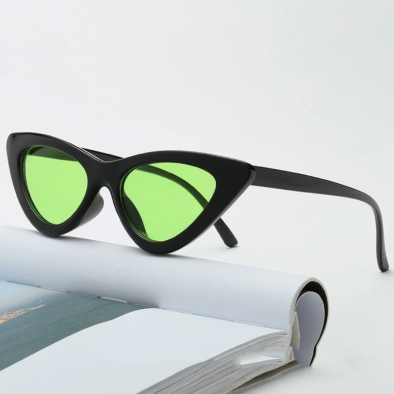 Fashion Cat Eye Sunglasses Women Brand Designer Ocean Colorful Shades UV400 Mirror Sun Glasses Female Punk Eyewear