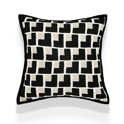Modern Black and White Cushion Cover Light Luxury