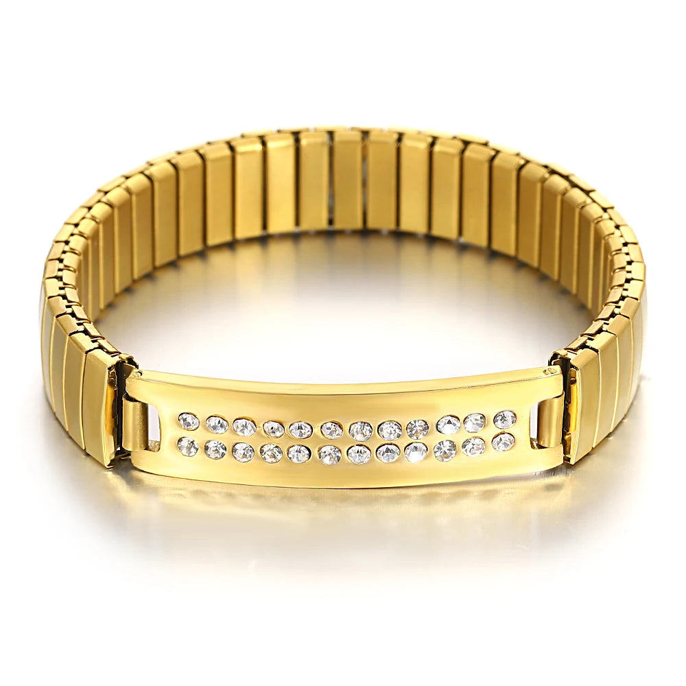 Gold palted Stainless Elastic Bracelet