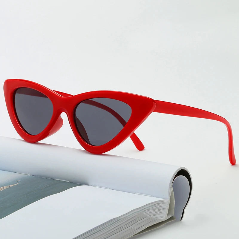 Fashion Cat Eye Sunglasses Women Brand Designer Ocean Colorful Shades UV400 Mirror Sun Glasses Female Punk Eyewear