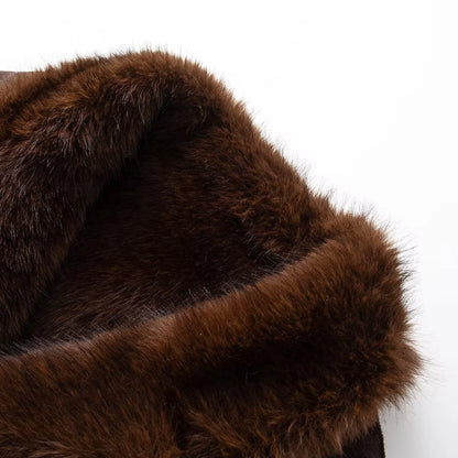 New Women's Casual Simple Elegant Faux Fur Coat