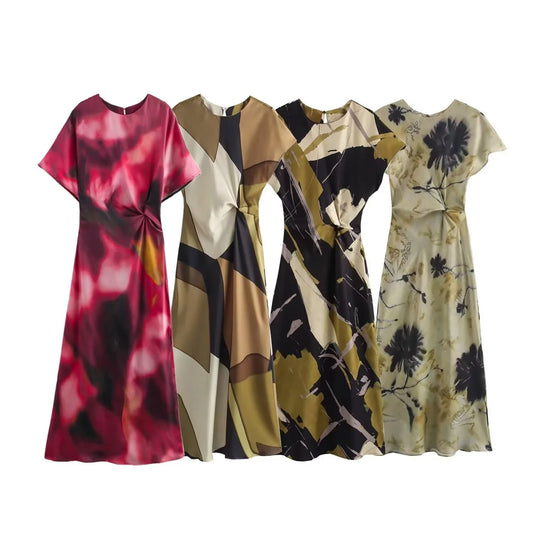 New Printed Midi Dress