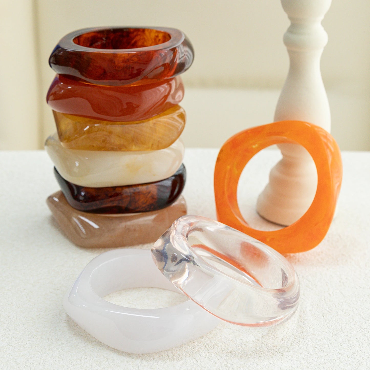 Vintage Acrylic Irregular Geometric Exaggerated Chunky Bracelet