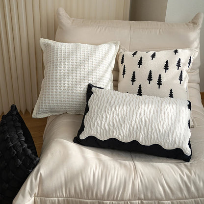 Modern Black and White Cushion Cover Light Luxury