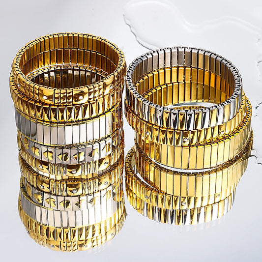Gold palted Stainless Elastic Bracelet