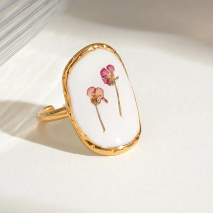 Elegant Gold Plated Style Flower Ring For Women