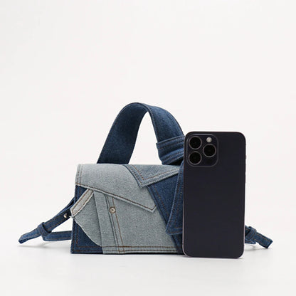 Denim Women's Designer Handbags Luxury Patchwork Shoulder Bag