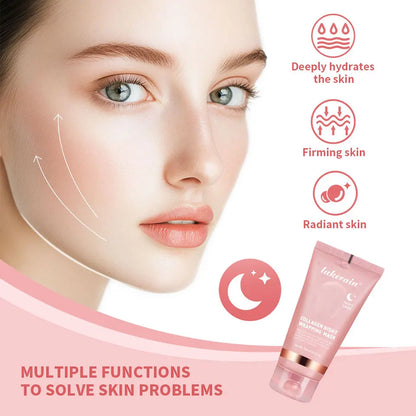 75ml Collagen Wrapping Peel Off Facial Mask Collagen Deeply Hydrates Night Care Mask Cream