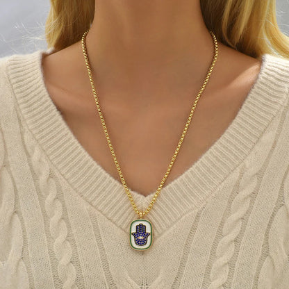 Zodiac Signs Necklace for Women Double Sided Pendant Collar Gold Color Stainless