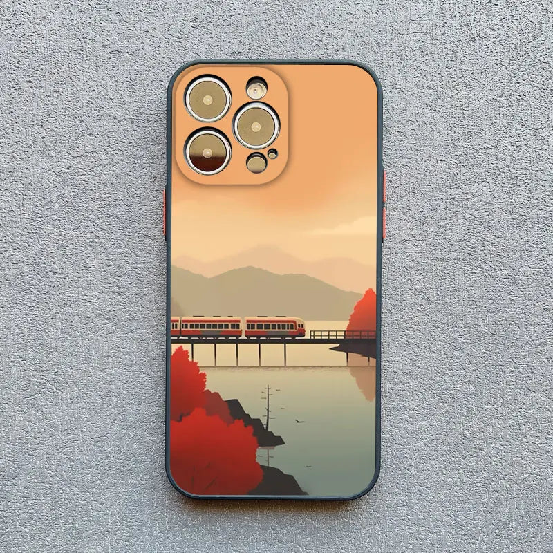 Autumn Maple Leaf Scenery Fall Phone Case For IPhone 15 14 Pro Max Plus 16 Pro Max Case IPhone 13 11 12 Pro Max XR XS X Covers
