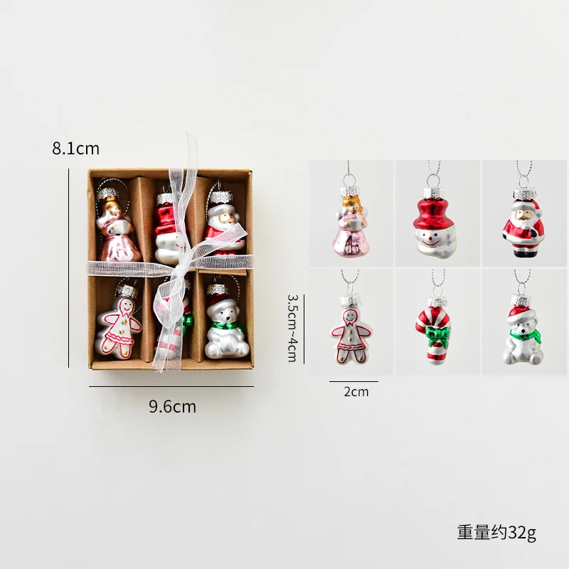 Christmas Set Glass Gingerbread Man Christmas Tree